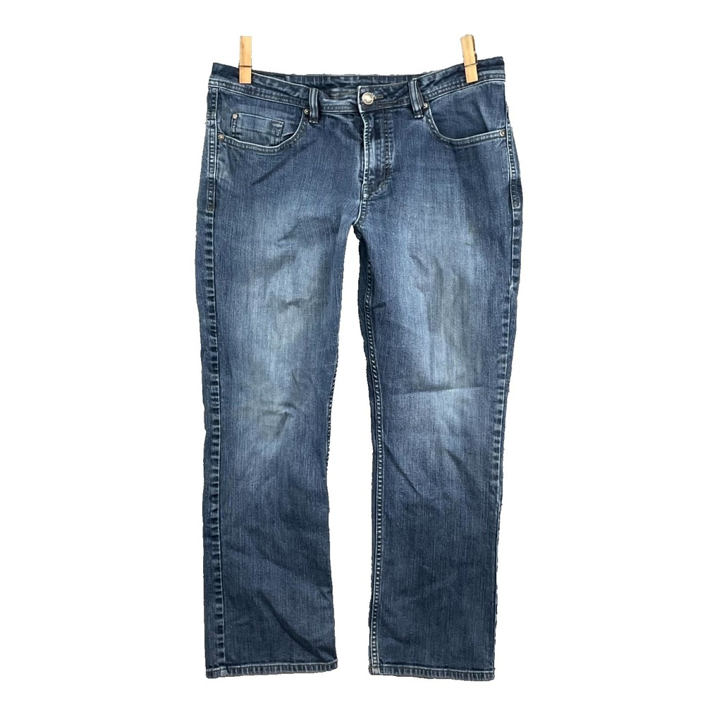 Buffalo David Bitton Driven-X Basic Straight Stretch Jeans Men 37x28* Blue Denim